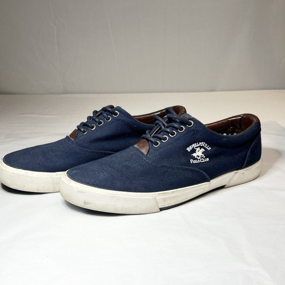 Beverly Hills Polo Club Men's Cody BP91309 Blue Leather Sneaker Shoes Size‎ 9.5